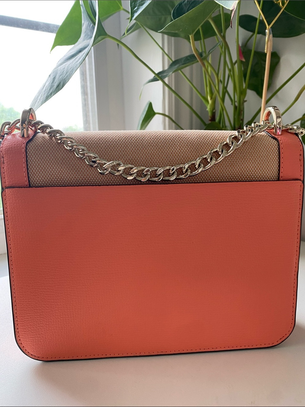 kate spade Coral Trim Canvas Shoulder Bag with Pineapple Accent - Picture 3 of 4